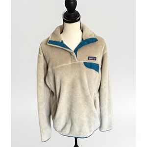 Patagonia Re-Tool Snap-T Fleece Pullover Women's L Khaki Pelican